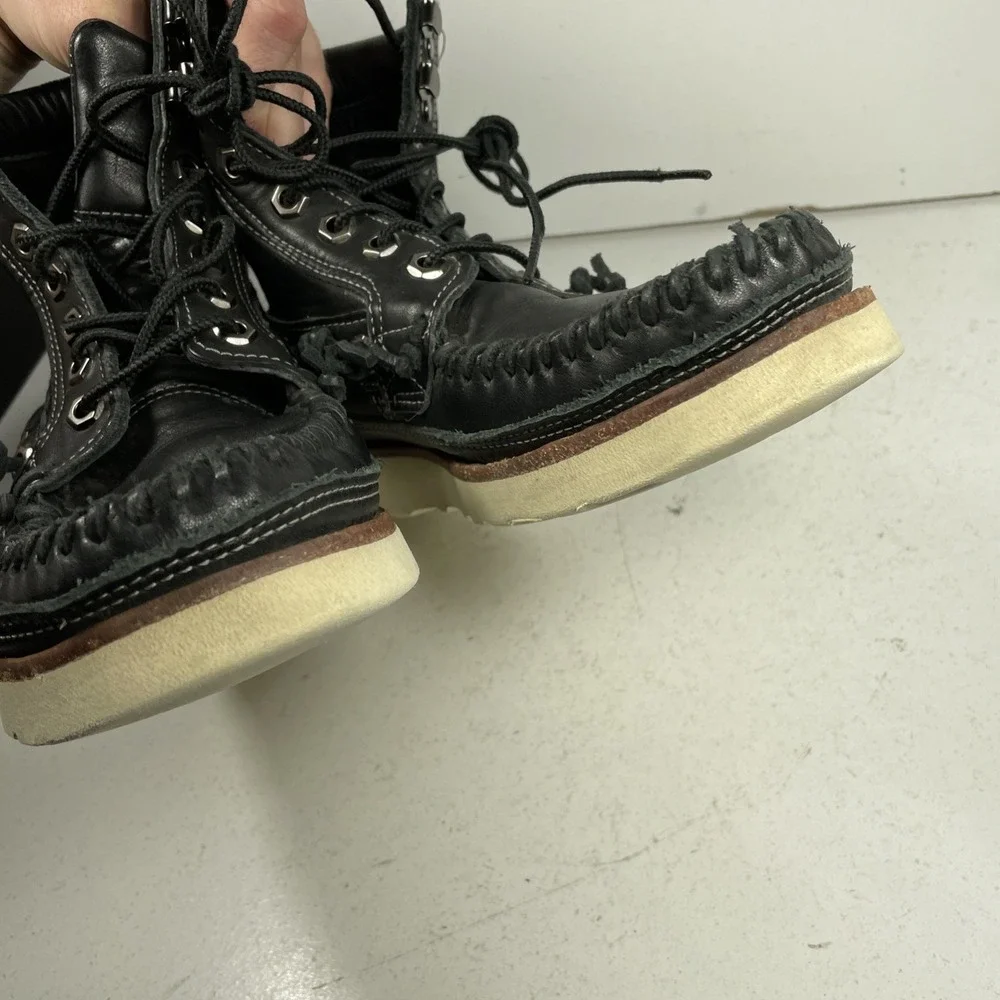Sebago Shoreham Boots Mens Hiking Hunting Size 7.5 Black Leather Casual